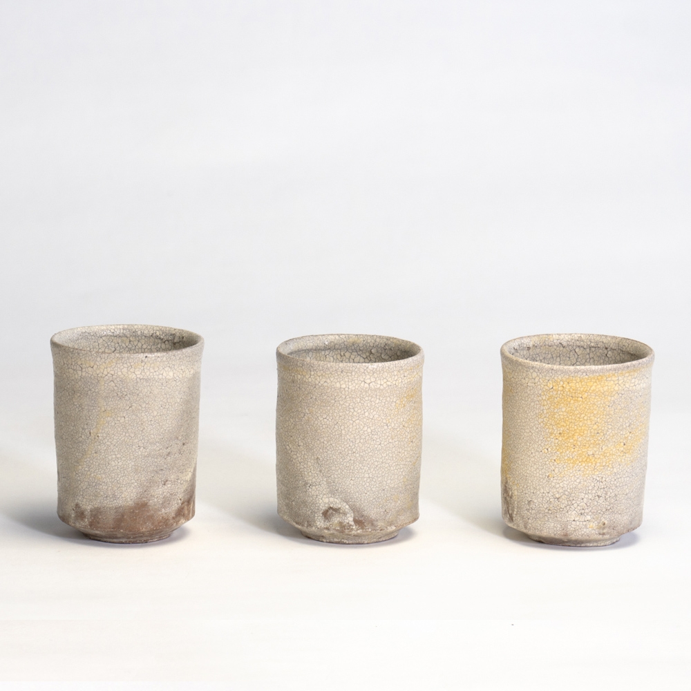 尾形アツシ 縁刷毛目 酒器 片口 ぐい呑み