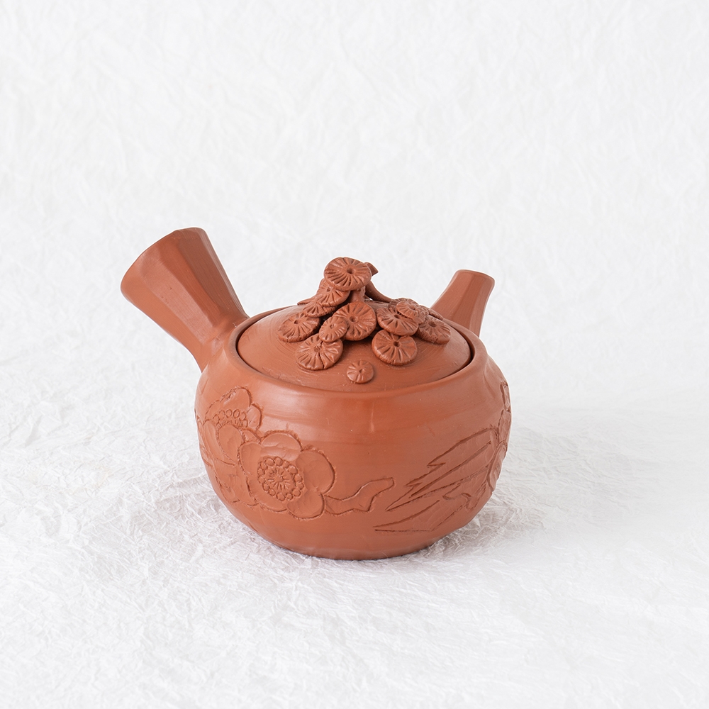 常滑急須 [石仙] 手練 松竹梅彫｜きみくらオンラインショップ