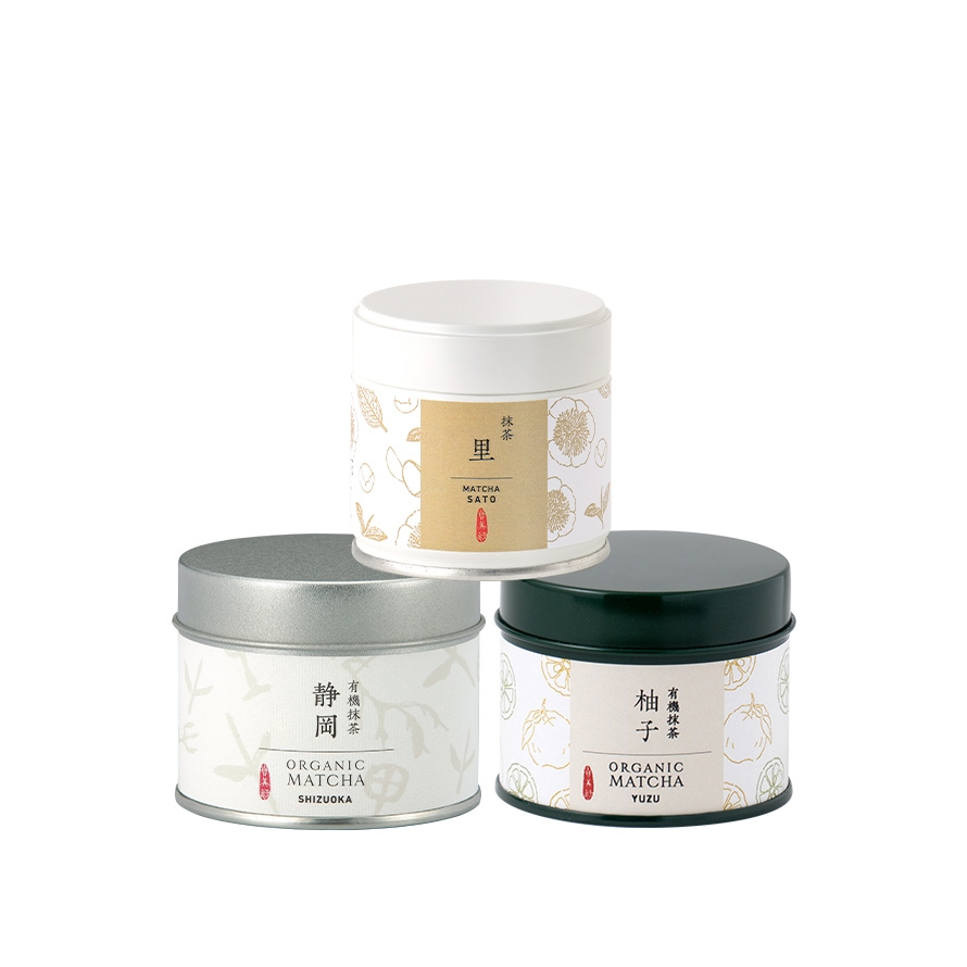 3種で5%OFF】抹茶 3缶アソート[有機静岡・柚子・里]｜きみくら