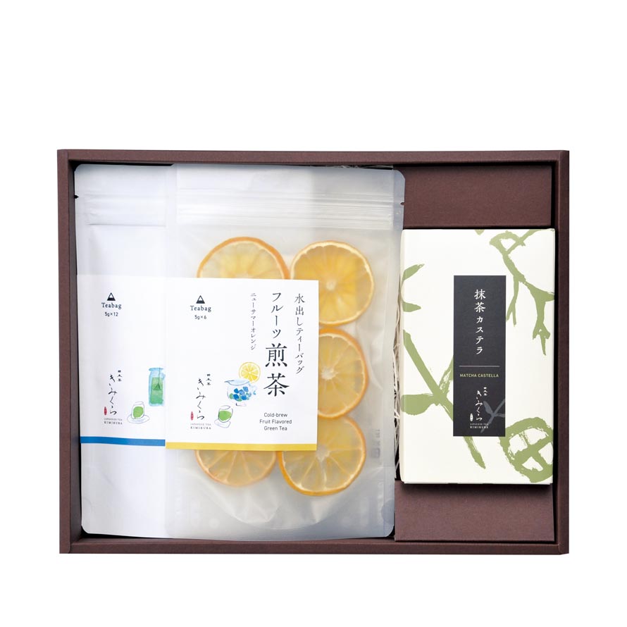 水出しティーバッグと抹茶カステラ ギフト